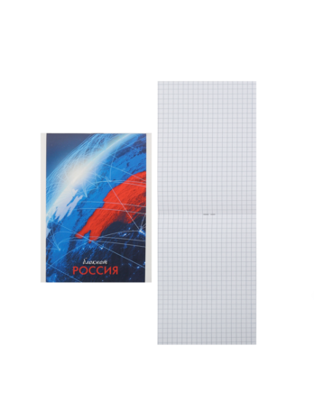 Блокнот А6 (100*140) 32л клетка скоба обл мягк карт Апплика Россия С0100-294