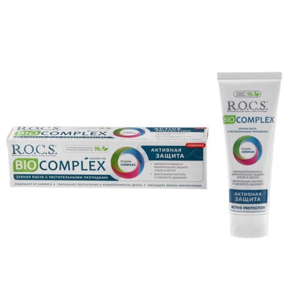 Рокс Зубная паста активная защита Биокомплекс 94 гр