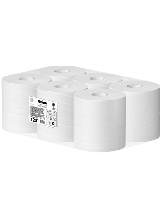 Туалетная бумага 1-сл Veiro Professional Comfort T201 (1уп=12рул) 200м