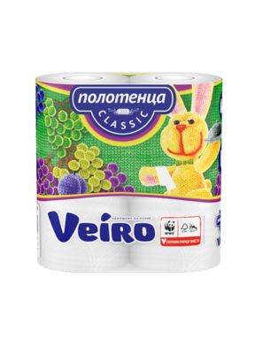 Веиро Полотенце бумажное 2-х сл. 2 рул. Классик (12)
