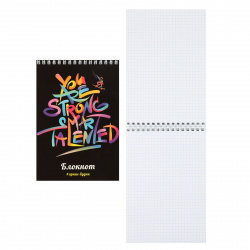 Блокнот А6 (140*200) 40л клетка спир обл мягк карт Проф-Пресс розы Б60-6800 ассорти 2 вид