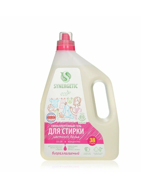 Синергетик гель д/стирки 2,28 л Color 