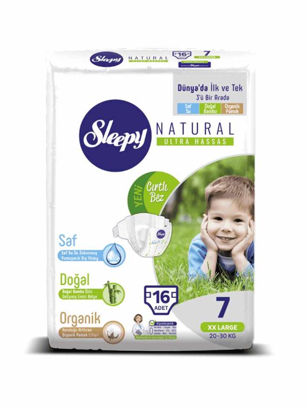 Слиппи Подгузники детские на липучке №7 XXLarge 16шт