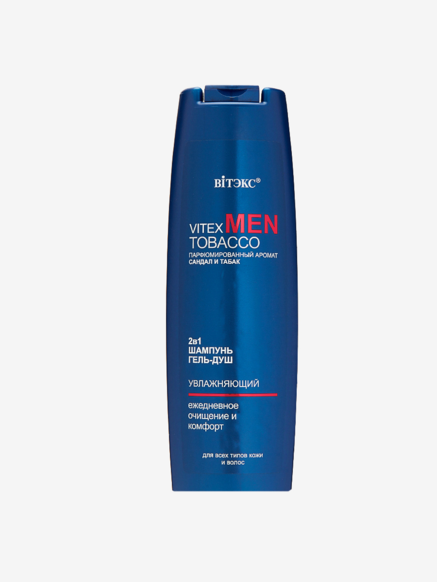 Шампунь + Гель-душ 2в1 ВТ Vitex MEN TOBACCO д/всех типов кожи и волос, 400 мл.