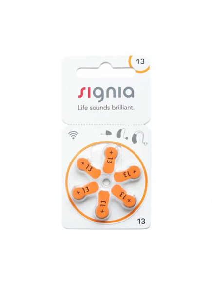 Бат. Siemens Signia ZA13 BL6 Zinc Air 1.45V (6/60/300)(цена за 6 шт)